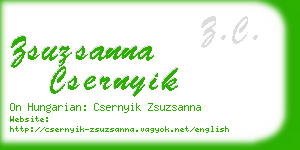 zsuzsanna csernyik business card